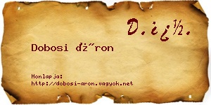 Dobosi Áron névjegykártya