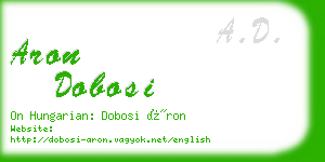 aron dobosi business card